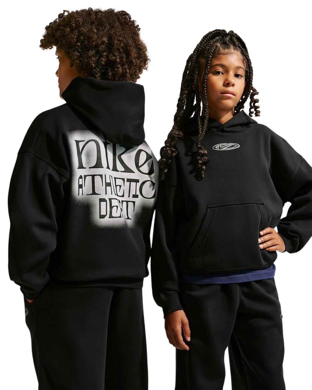 Nike Big Kids' Sportswear Club Fleece Oversized Hoodie - Black - BLACK